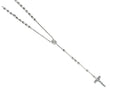 Finejewelers 26 inches Silver Rhodium 5MM Rosary Bead Necklace