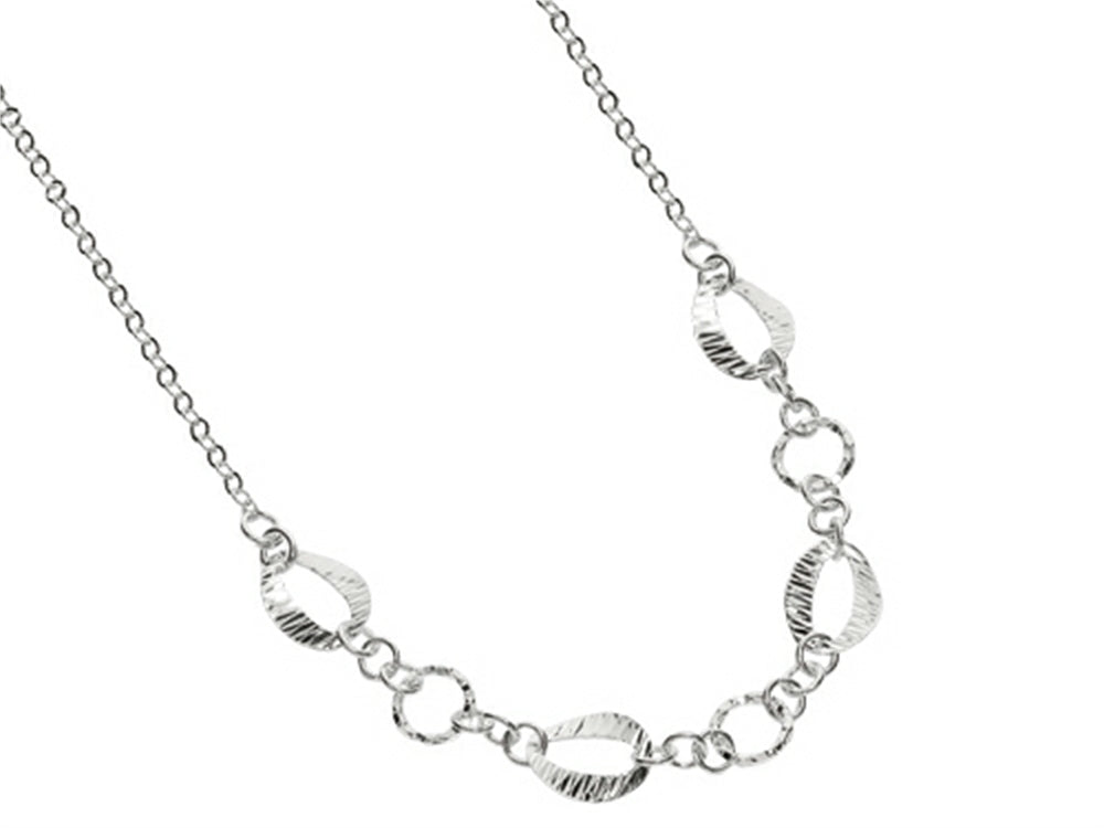 Finejewelers Sterling Silver 18 Inch Oval Links Necklace