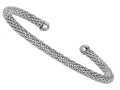 Finejewelers Sterling Silver 4mm Adjustable Beaded Bangle Cuff