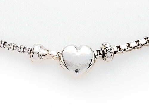 Finejewelers Sterling Silver 10 Inches 5 Hearts Ankle Bracelet