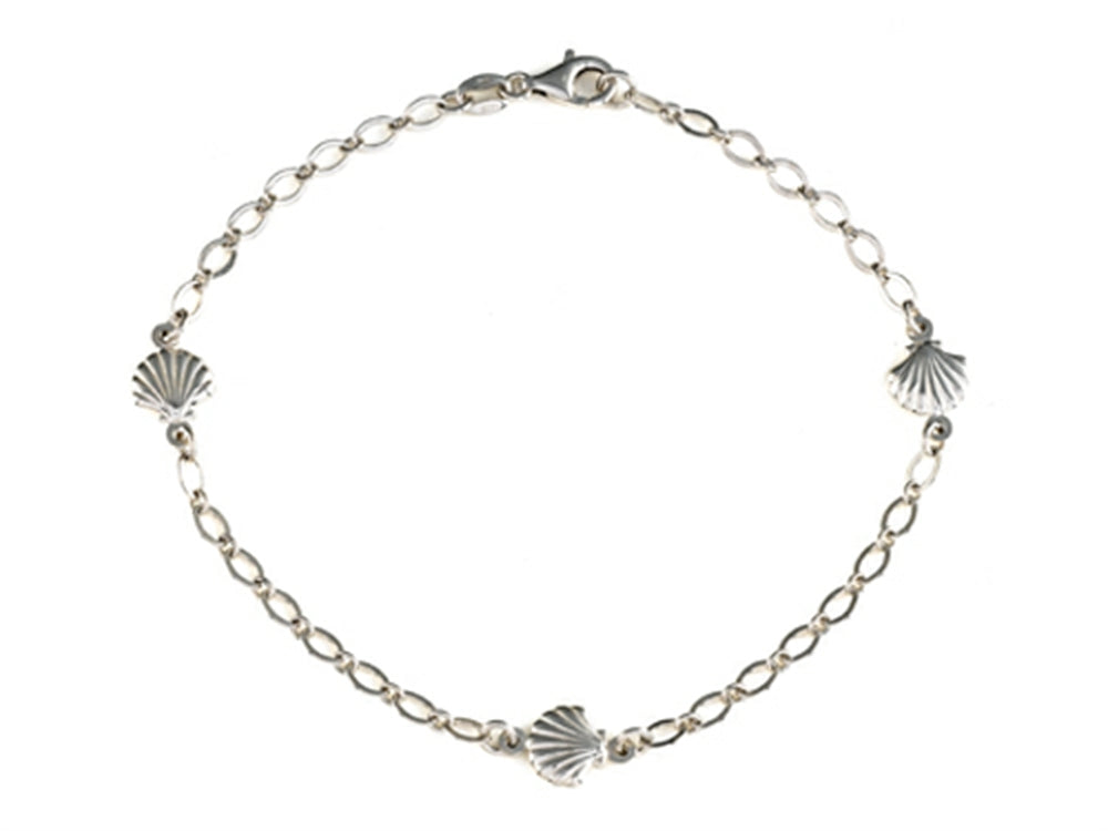 Finejewelers 10 Inches 3 Sea Shells Adjustable Ankle Bracelet