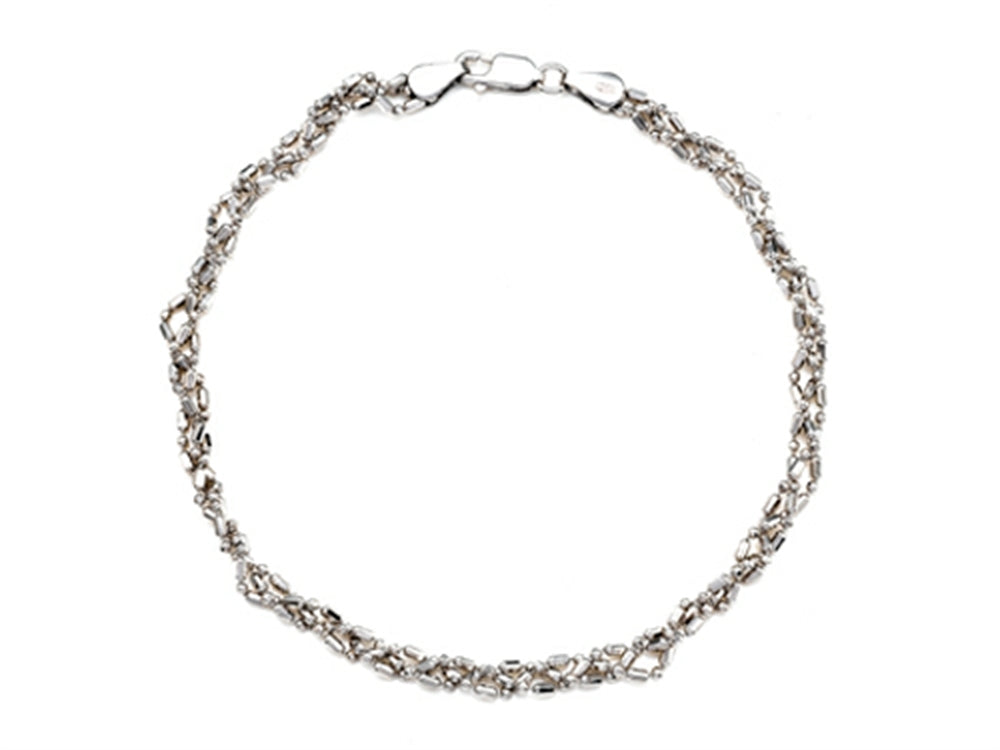 Finejewelers Sterling Silver 10 Inches Ankle Bracelet