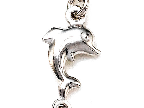 Finejewelers Sterling Silver 10 Inches 3 Dolphins Adjustable Ankle Bracelet