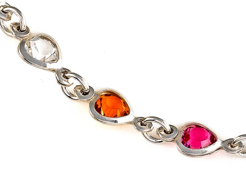 Finejewelers 10 Inches Hearts Ankle Bracelet with Simulated Stones