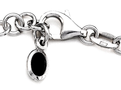 Finejewelers 10 Inches Adjustable Ankle Bracelet with Oval Crystals