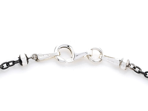 Finejewelers 10 Inches Bead Ankle Bracelet with Black Rhodium