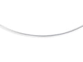 Finejewelers 14k White Gold 16 Inch Bright Cut 1mm  Round Omega Necklace Lobster Clasp