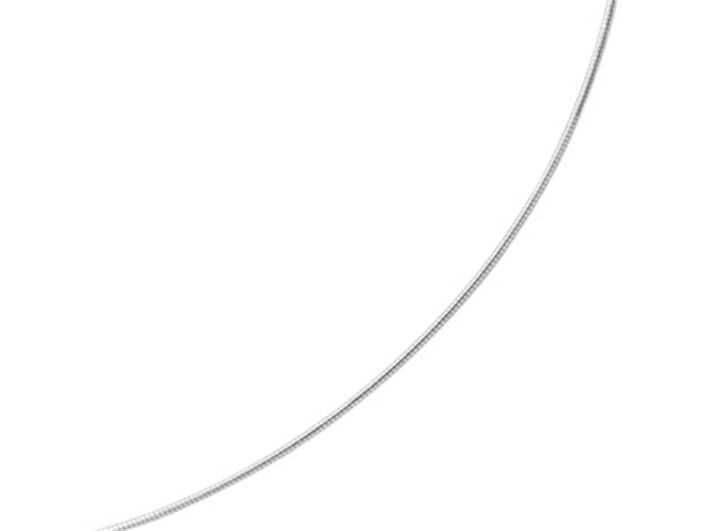 Finejewelers 14k White Gold 16 Inch 1.5 mm Bright Cut Round Omega Necklace Lobster Clasp
