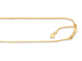 Finejewelers 14K Yellow Gold 22 Inch Adjustable Rope Chain Necklace Lobster Clasp Small Heart Charm