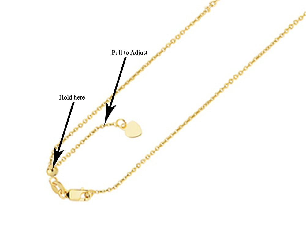Finejewelers 14K Yellow Gold 22 Inch bright-cut Adjustable Singapore Chain Necklace Lobster Clasp