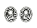 Finejewelers Ruthenium and Rhodium Plated Black Web Like Open Shape Earrings with Cubic Zircconia