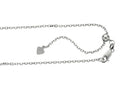 Finejewelers Rhodium Plated 22 Inch Adjustable Cable Chain Necklace Lobster Clasp Small Heart Charm