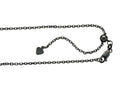 Finejewelers Ruthenium Plated 22 bright-cut Adjustable Black Chain Necklace Lobster Clasp Heart Charm