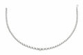 Finejewelers Rhodium Plated 7.5 Inch Round Beaded Bracelet with Lobster Clasp