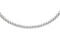 Finejewelers Rhodium Plated 18 Inch Round Bead Necklace with Lobster Clasp