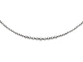 Finejewelers Rhodium Plated 17 Inch 6-12mm Round Bead Graduated Necklace with Lobster Clasp