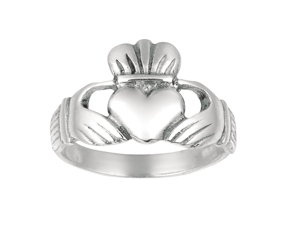 Finejewelers 925 Sterling Silver Polished Claddagh Hands Holding Heart Crown Ring