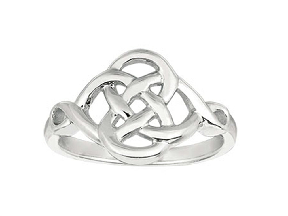 Finejewelers 925 Sterling Silver Polished Four Circle Celtic Weaved Ring