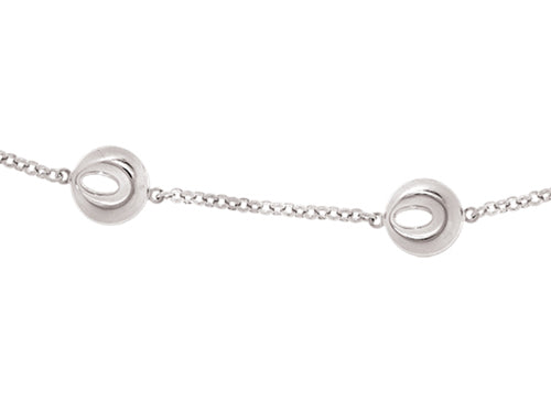 Finejewelers Sterling Silver 7.5 Rolo Style Ladies Bracelet