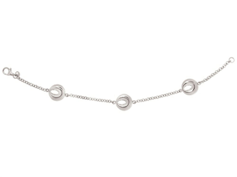 Finejewelers Sterling Silver 7.5 Rolo Style Ladies Bracelet