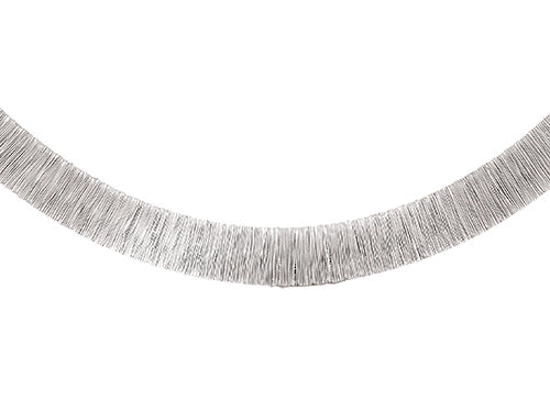 Finejewelers Sterling Silver 27.4 Grams  8.5mm Textured Necklace