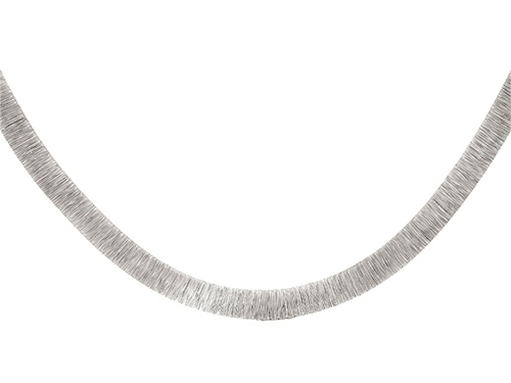 Finejewelers Sterling Silver 27.4 Grams  8.5mm Textured Necklace