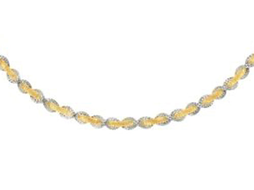 Finejewelers Sterling Silver and Yellow Finish Bright Cut Chain Necklace