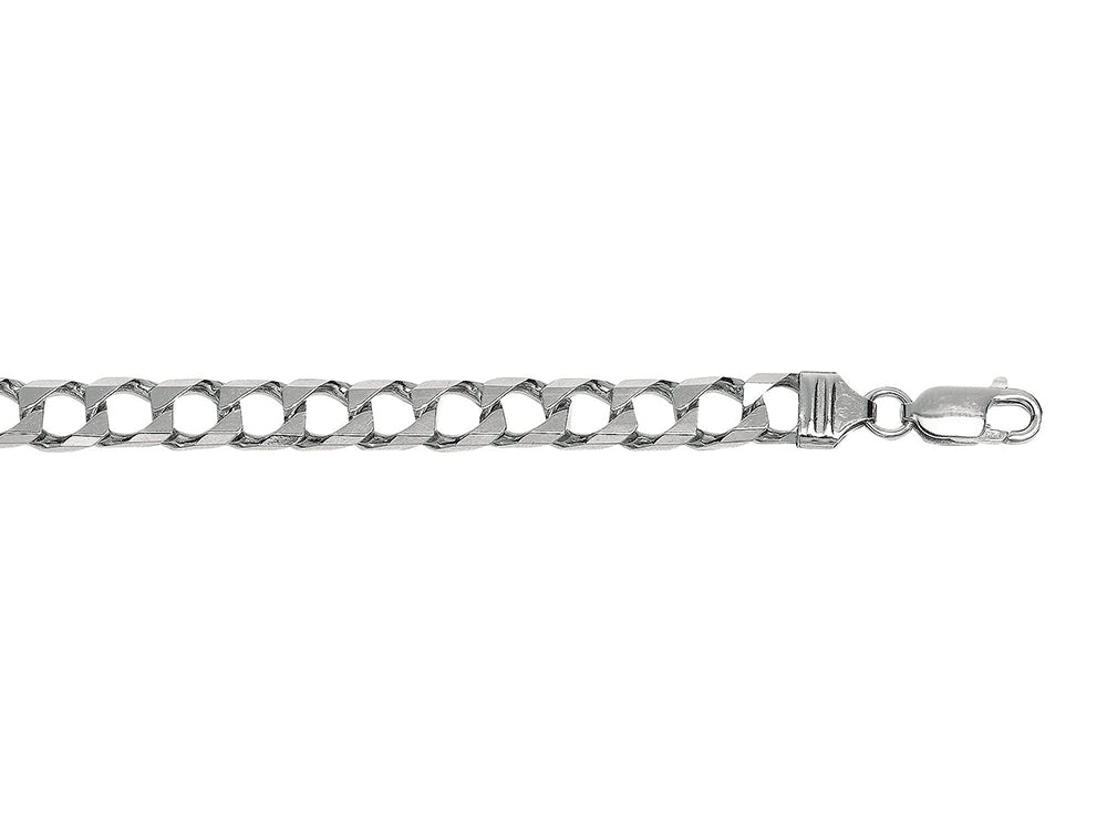 Finejewelers Sterling Silver 8.5 8.10mm bright-cut Cuban Curb Mens Bracelet
