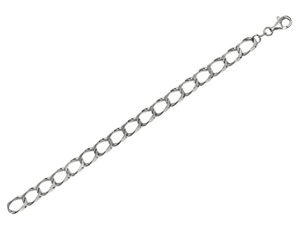 Finejewelers Sterling Silver 8.5 9.95mm bright-cut Curb Lite Mens Bracelet