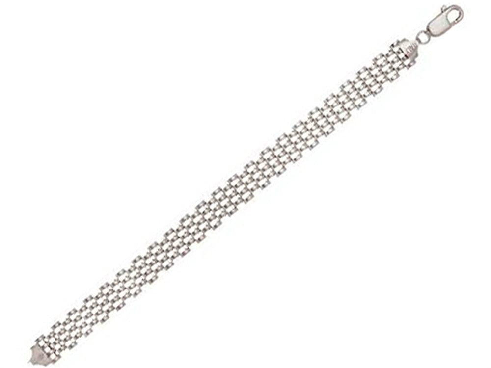Finejewelers Sterling Silver 7.25 10mm Panther Ladies Bracelet