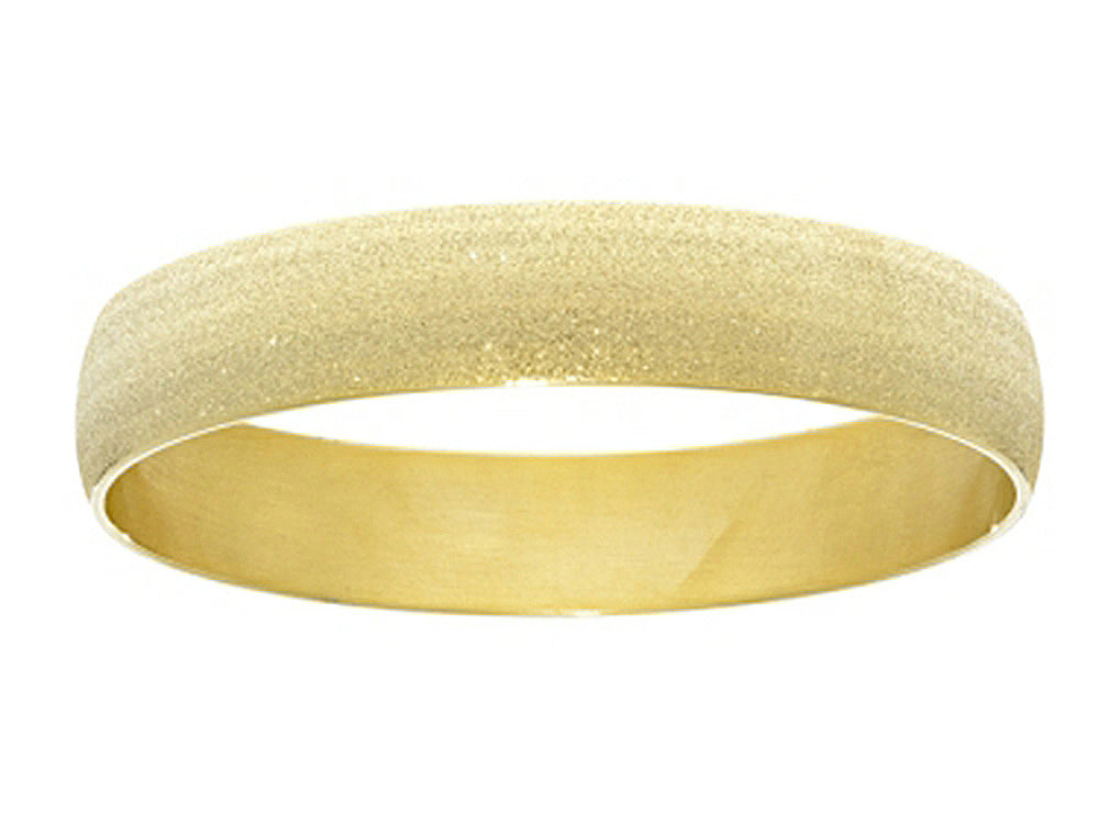 Finejewelers Stainless Steel with Yellow Glitter Finish Slip On Bangle / Bracelet