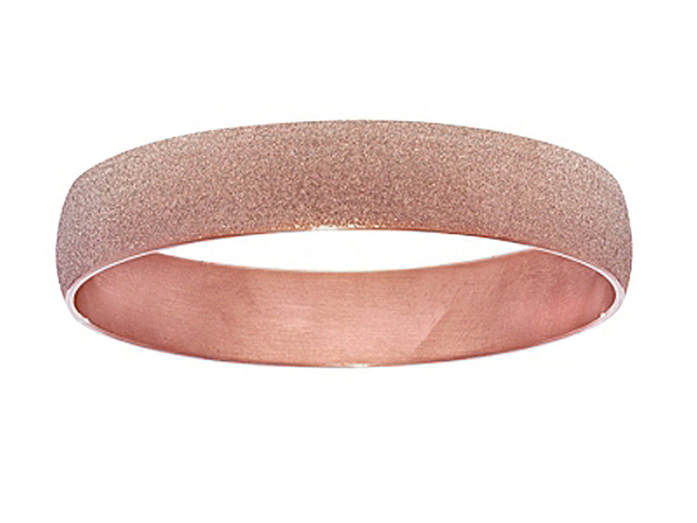 Finejewelers Stainless Steel with Rose Glitter Finish Slip On Bracelet