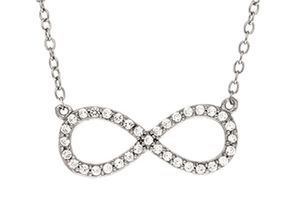 Finejewelers Sterling Silver Infinity Shiny Cable Ladies Necklace