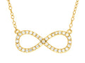 Finejewelers Sterling Silver with Yellow Finish Infinity Shiny Cable Ladies Necklace