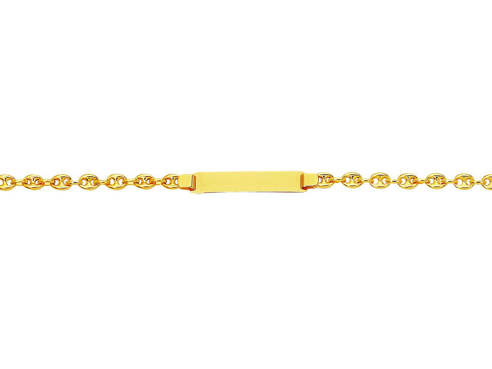 Finejewelers 14k Yellow Gold Shiny Puffed Mariner Link ID Bracelet