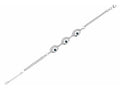 Finejewelers Sterling Silver 6.5 Inch 3 Round Evil Eye Adjustable Bracelet