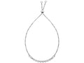 Finejewelers Sterling Silver 9.25 Inch Rhodium Finish Adjustable Friendship Bracelet Draw String Clasp