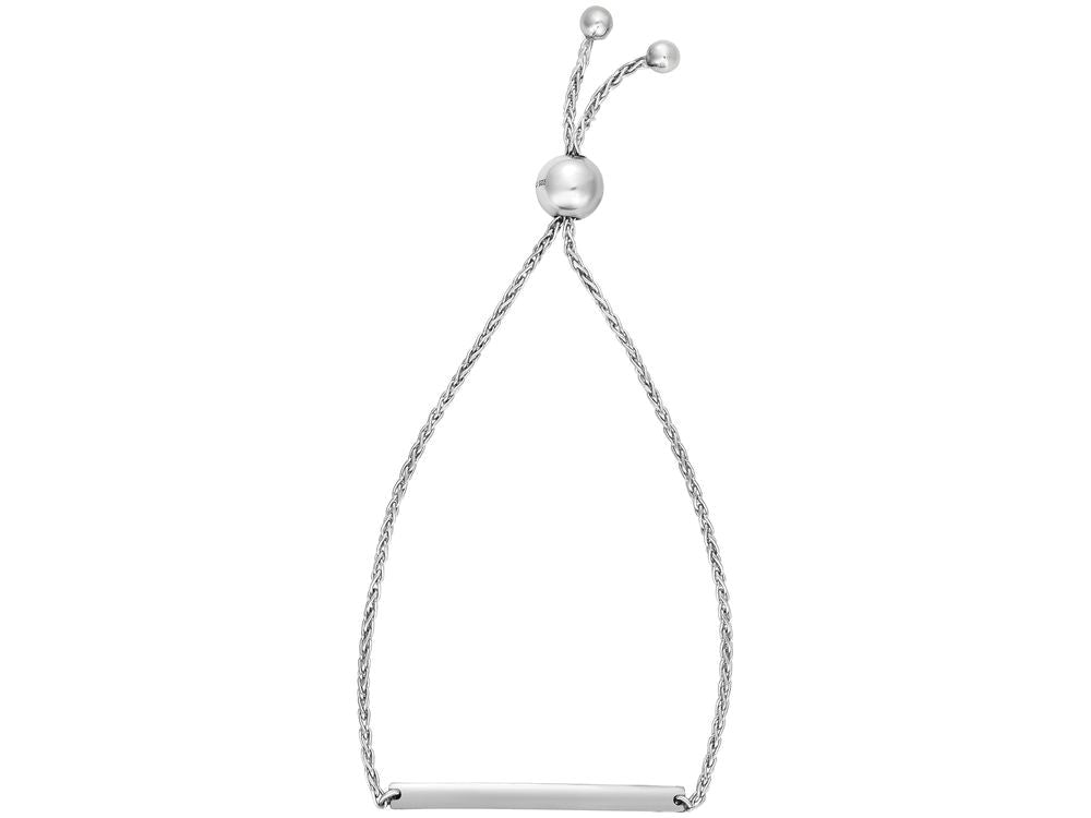Finejewelers Sterling Silver 9.25 Inch Rhodium Finish 1.5-8mm Friendship Adjustable Bracelet Draw String Clasp