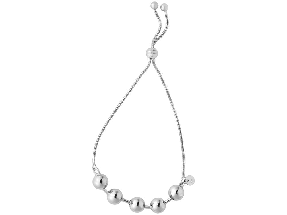 Finejewelers Rhodium Sterling Silver 9.25 Inch Round Snake Chain Friendship Adjustable Bracelet Draw String Clasp