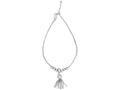 Finejewelers Rhodium Finish Sterling Silver 9.25 Inch Friendship Adjustable Bracelet Draw String Clasp