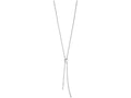 Finejewelers Rhodium Finish Sterling Silver 26 Inch Heart Adjustable Friendship Necklace Draw String Clasp