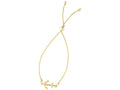 Finejewelers 14k Yellow Gold 9.25 Inch Wheat Friendship Adjustable Bracelet Sideways Anchor Draw String Clasp