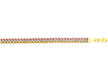 Finejewelers 10 Kt Tri Color Gold 10k 7.5 Inch Triple Strand Rope Chain Ladies Fancy Bracelet Lobster Clasp