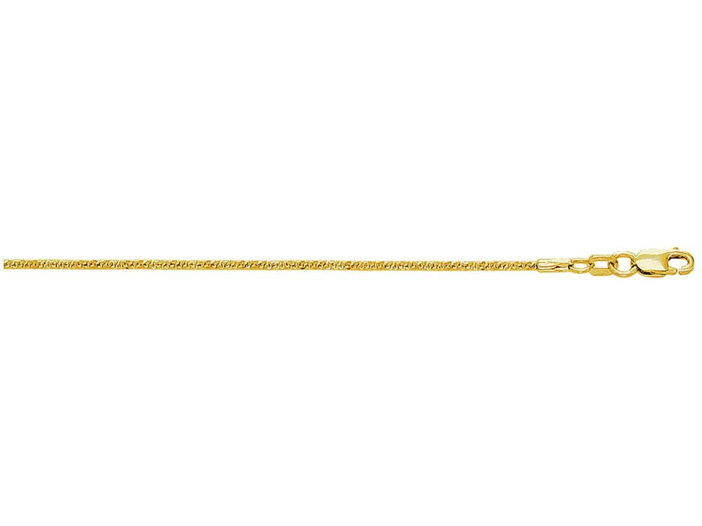 Finejewelers 10 Kt Yellow Gold 10k 10 Inch 1.5mm Bright Cut Sparkle Chain Anklet With Lobster Clasp