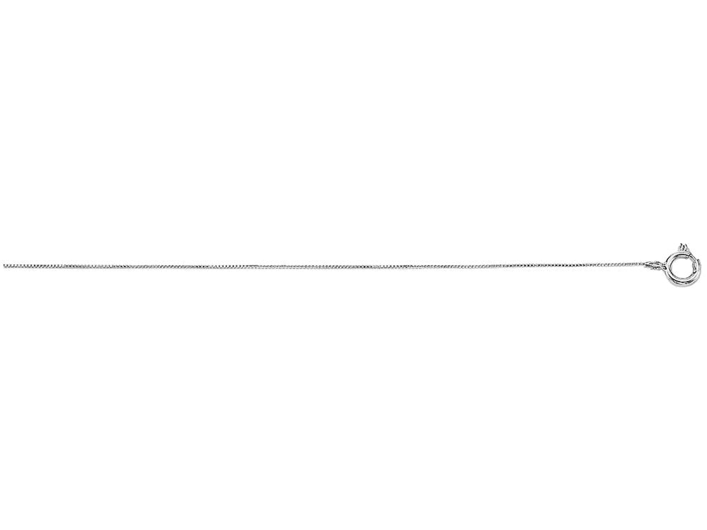 Finejewelers 10 Kt White Gold 10k 16 Inch 0.45mm Box Chain Necklace With Spring Ring Clasp