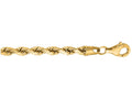 Finejewelers 10 Kt Yellow Gold 10k 8 Inch 4.0mm Solid Bright Cut Royal Rope Chain Bracelet Lobster Clasp