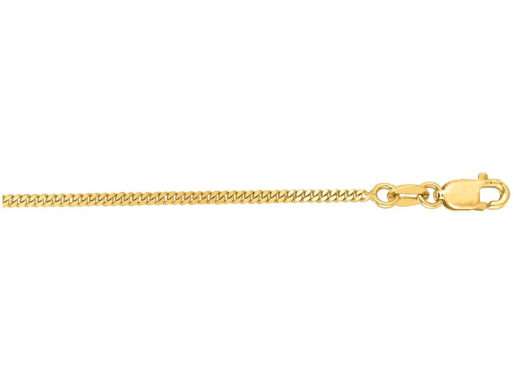 Finejewelers 10 Kt Yellow Gold 10k 16 Inch 1.50mm Bright Cut Gourmette Chain Necklace With Lobster Clasp