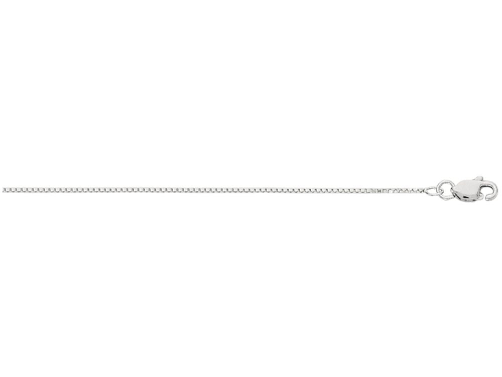 Finejewelers 10 Kt White Gold 10k 16 Inch 0.8mm Box Chain Necklace With Lobster Clasp