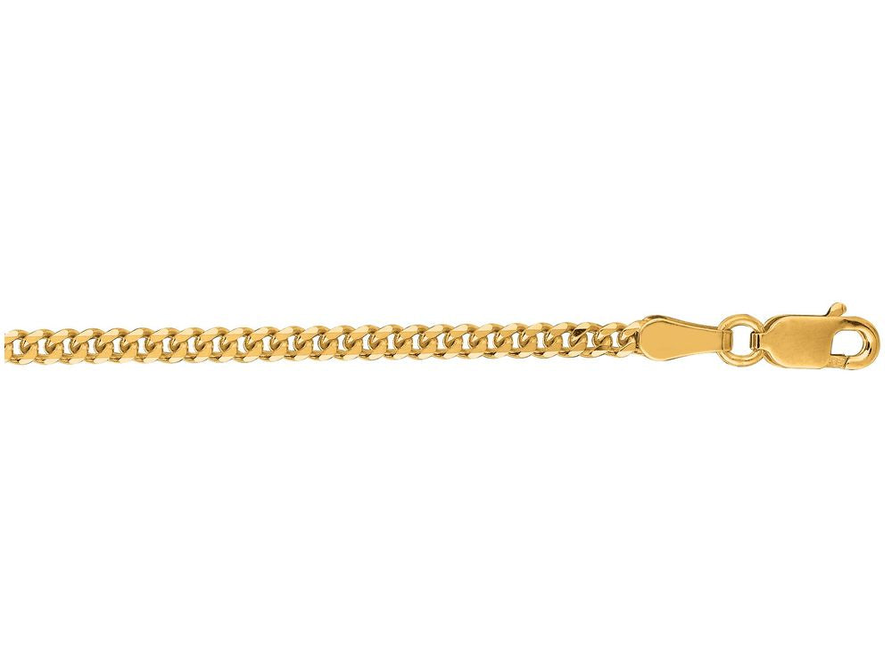 Finejewelers 10 Kt Yellow Gold 10k 20 Inch 2.0mm Bright Cut Gourmette Chain Necklace With Lobster Clasp