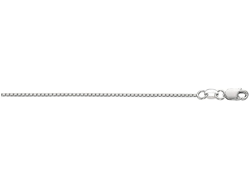 Finejewelers 10 Kt White Gold 10k 16 Inch 1.0mm Box Chain Necklace With Lobster Clasp